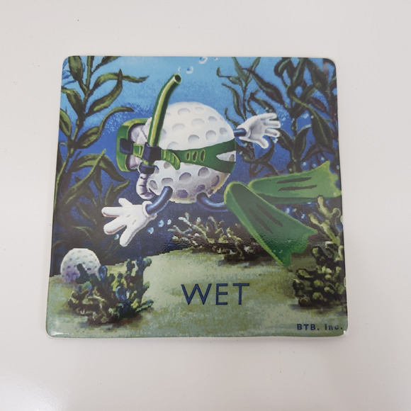 BTB, Inc Be The Ball Golf Theme Mini Hot Plates/Coasters Set Of 3 - Picture 2 of 8